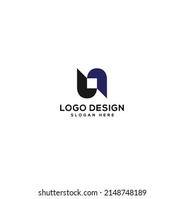 UN letter Logo design vector illustration