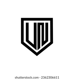 UN letter logo design with white background in illustrator. Vector logo, calligraphy designs for logo, Poster, Invitation, etc.