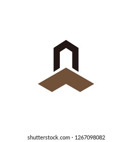 un letter vector logo. n letter vector logo. property logo. real estate logo