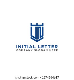 UN letters Initial icons / Monogram.- Vector inspirational logo design - Vector
