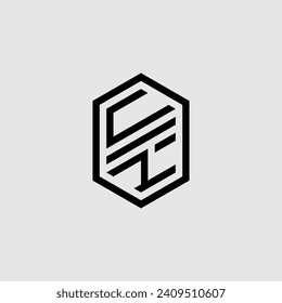 UN line geometric monogram with high quality professional design that will print well