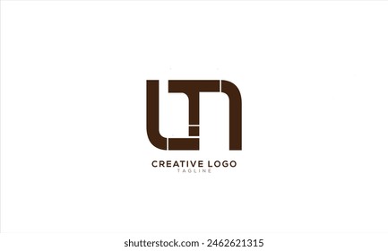 UN LN Abstract initial monogram letter alphabet logo design