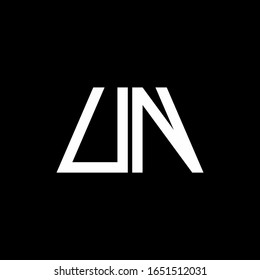 UN logo abstract monogram isolated on black background