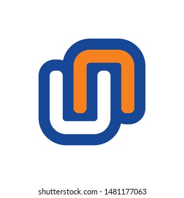 UN logo initial letter design template vector illustration
