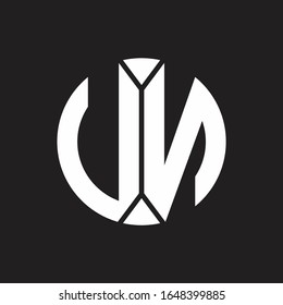 UN Logo monogram with piece circle ribbon style