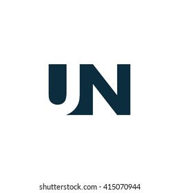 UN Logo. Vector Graphic Branding Letter Element. White Background