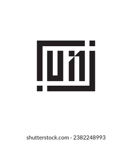 UN minimalist geometric symbol logo in high quality professional design that will print well across any print media