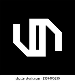 UN, N, NO, UON initials simple geometric logo