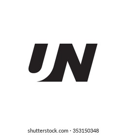 UN negative space letter logo