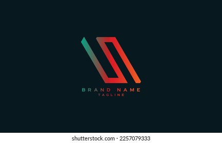 UN, NU, Abstract initial monogram letter alphabet logo design