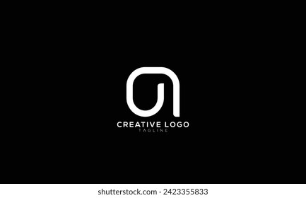 UN NU Abstract initial monogram letter alphabet logo design