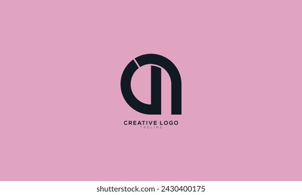 UN NU Abstract initial monogram letter alphabet logo design