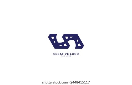 UN NU Abstract initial monogram letter alphabet logo design