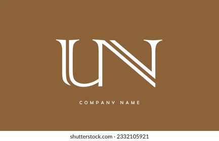 UN NU Abstract Letters Logo Monogram