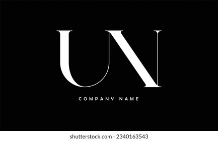 UN, NU Abstract Letters Logo Monogram