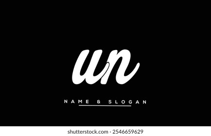 UN, NU Abstract Letters Logo Monogram