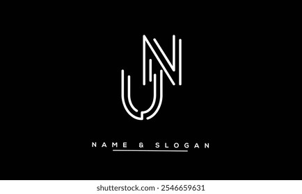 UN, NU Abstract Letters Logo Monogram