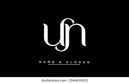 UN, NU Abstract Letters Logo Monogram