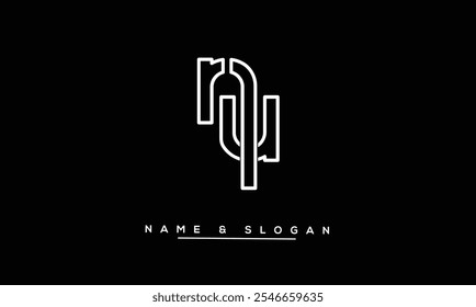 UN, NU Abstract Letters Logo Monogram