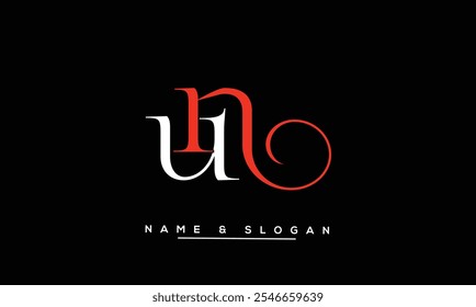 UN, NU Abstract Letters Logo Monogram