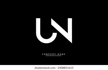 UN, NU Alphabets Letters Logo Monogram