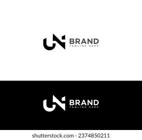 UN, NU letter branding logo