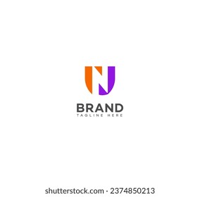 UN, NU letter branding logo