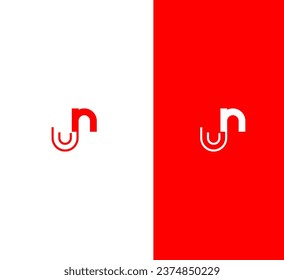 UN, NU letter branding logo