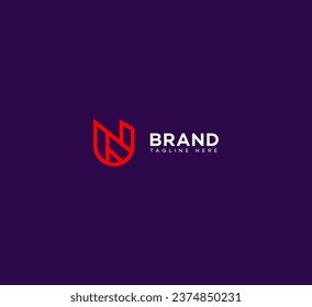 UN, NU letter branding logo