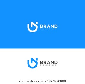 UN, NU letter branding logo