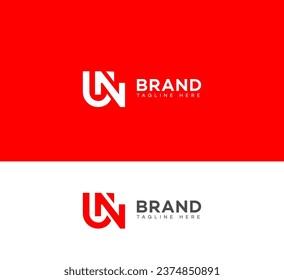 UN, NU letter branding logo