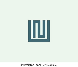 UN NU logo design vector template