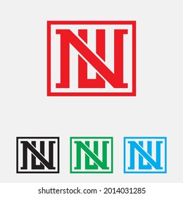 UN or NU or N and U abstract vector logo template. creative NU logo template. Modern Letter UN logo design vector.