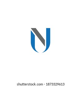 UN or NU ‍abstract outstanding professional business awesome artistic branding company different colors illustration logo