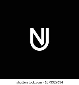 UN or NU ‍abstract outstanding professional business awesome artistic branding company different colors illustration logo