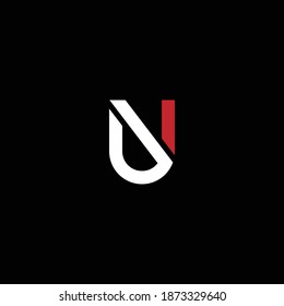 UN or NU ‍abstract outstanding professional business awesome artistic branding company different colors illustration logo