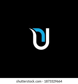UN or NU ‍abstract outstanding professional business awesome artistic branding company different colors illustration logo