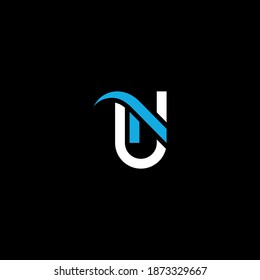 UN or NU ‍abstract outstanding professional business awesome artistic branding company different colors illustration logo