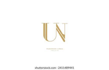 UN, NU, U, N, Abstract Letters Logo monogram