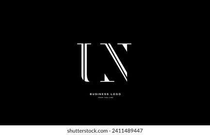 UN, NU, U, N, Abstract Letters Logo monogram