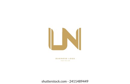 UN, NU, U, N, Abstract Letters Logo monogram