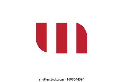 un or nu and u or n Lowercase Letter Initial Logo Design, Vector Template