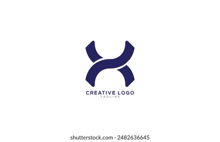 UN NU X UNX Abstract initial monogram letter alphabet logo design