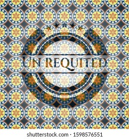 Un requited arabesque style emblem. arabic decoration.