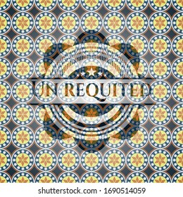 Un requited  arabic emblem background. Arabesque decoration. 