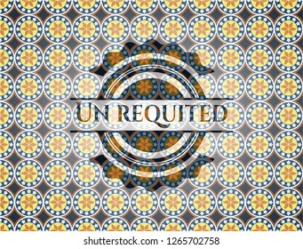 Un requited arabic style emblem. Arabesque decoration.