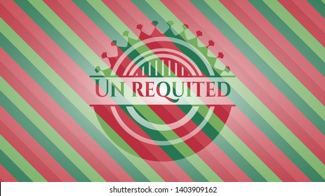 Un requited christmas badge. Vector Illustration. Detailed.