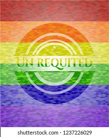 Un requited lgbt colors emblem 