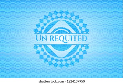 Un requited light blue water emblem.