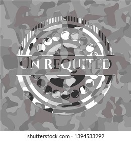 Un requited on grey camo pattern